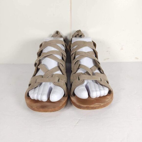 Mercer Edit Women's EZontheI US8 Gladiator Suede Lace Up Gladiator Flat Sandals - Picture 4 of 13